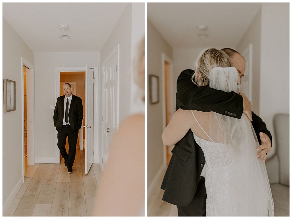 first look with bride's father