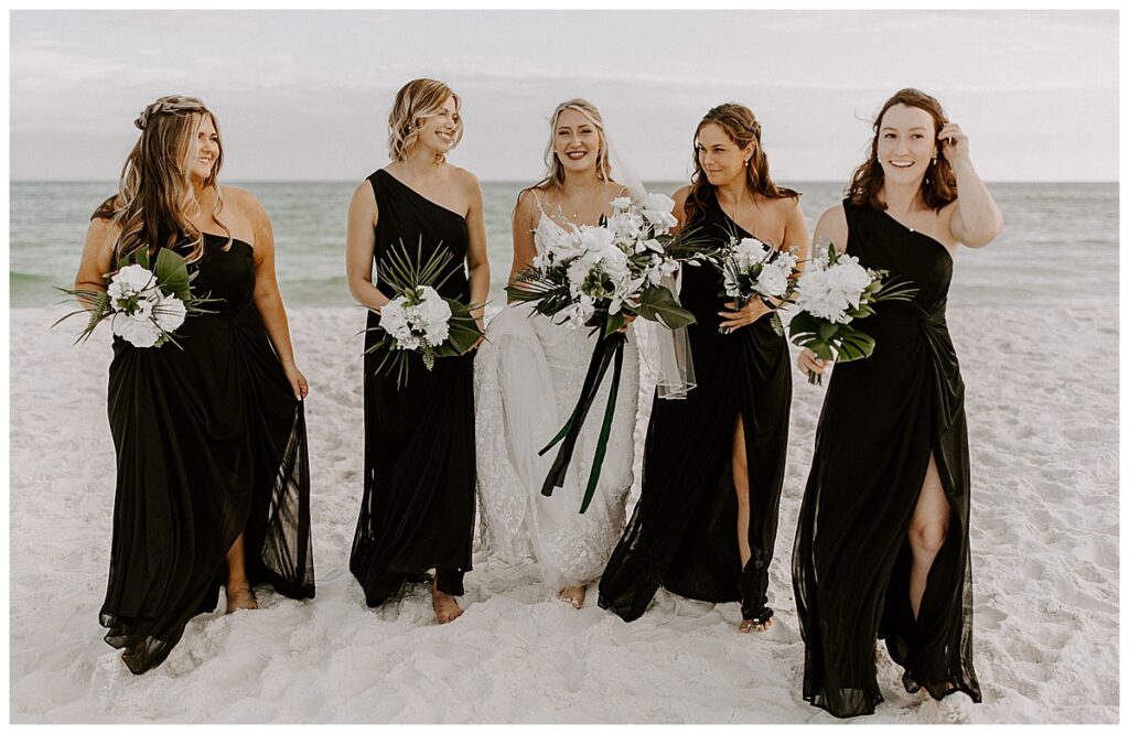 bride and bridesmaids