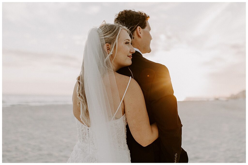 bride and groom formal portraits