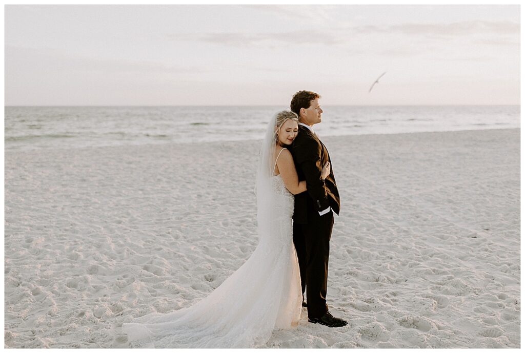 bride and groom formal portraits