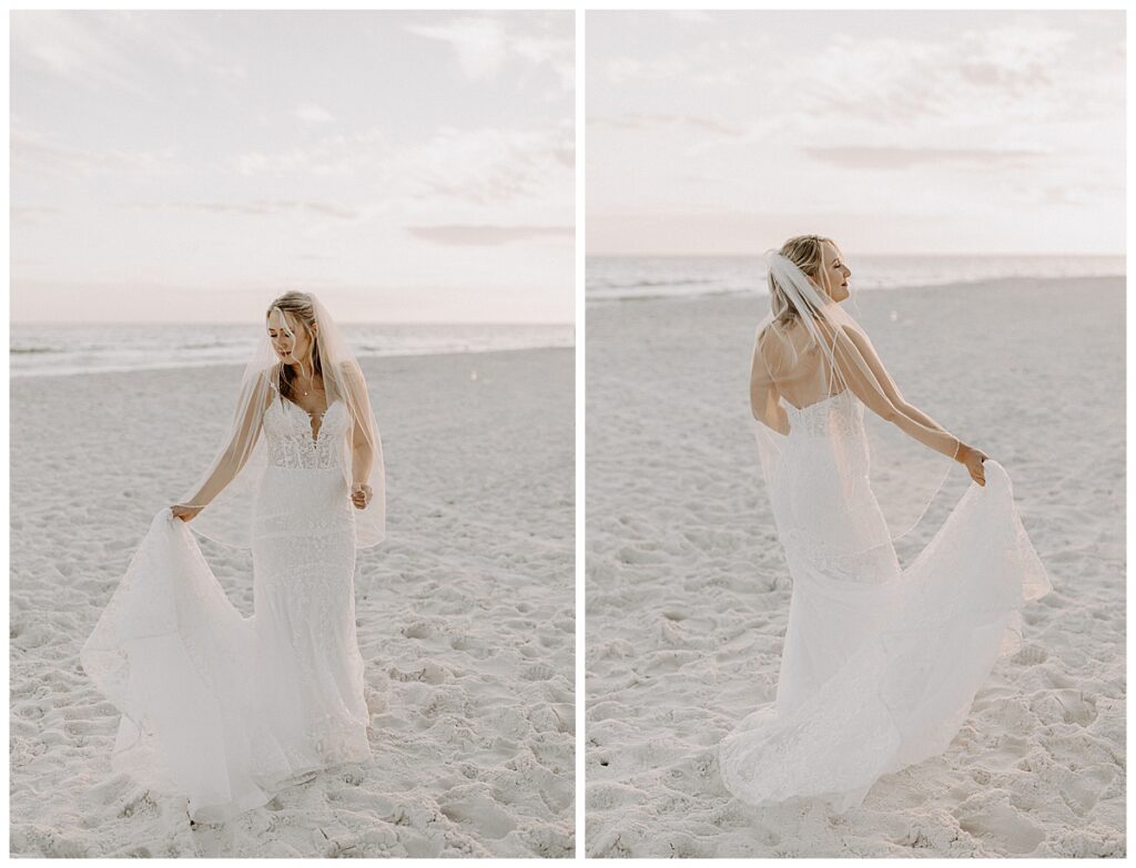 bride and groom formal portraits