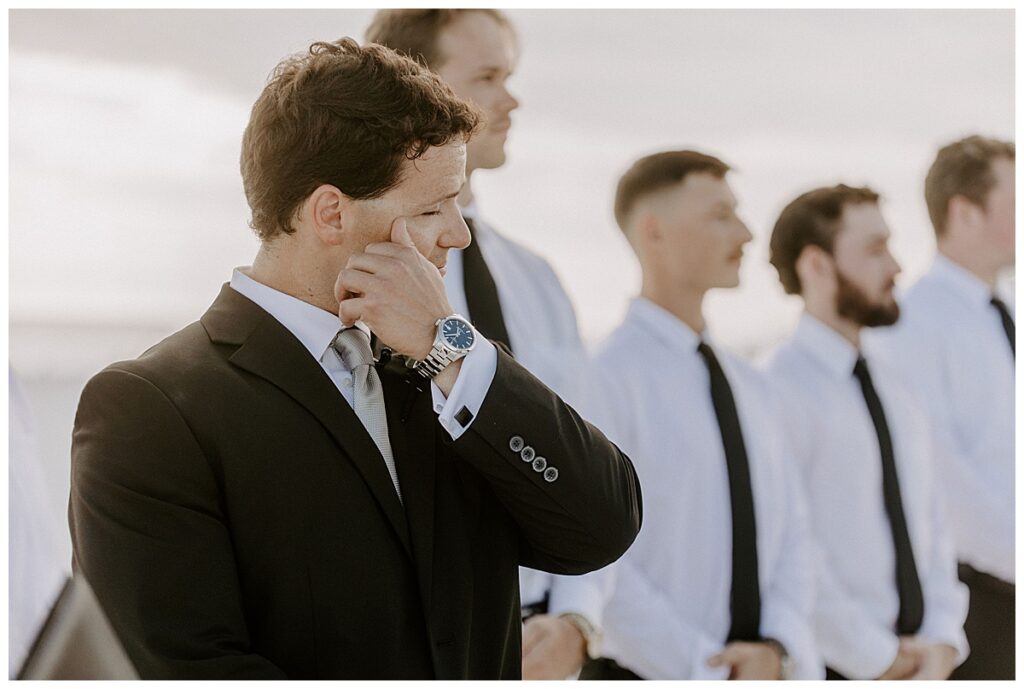 groom crying