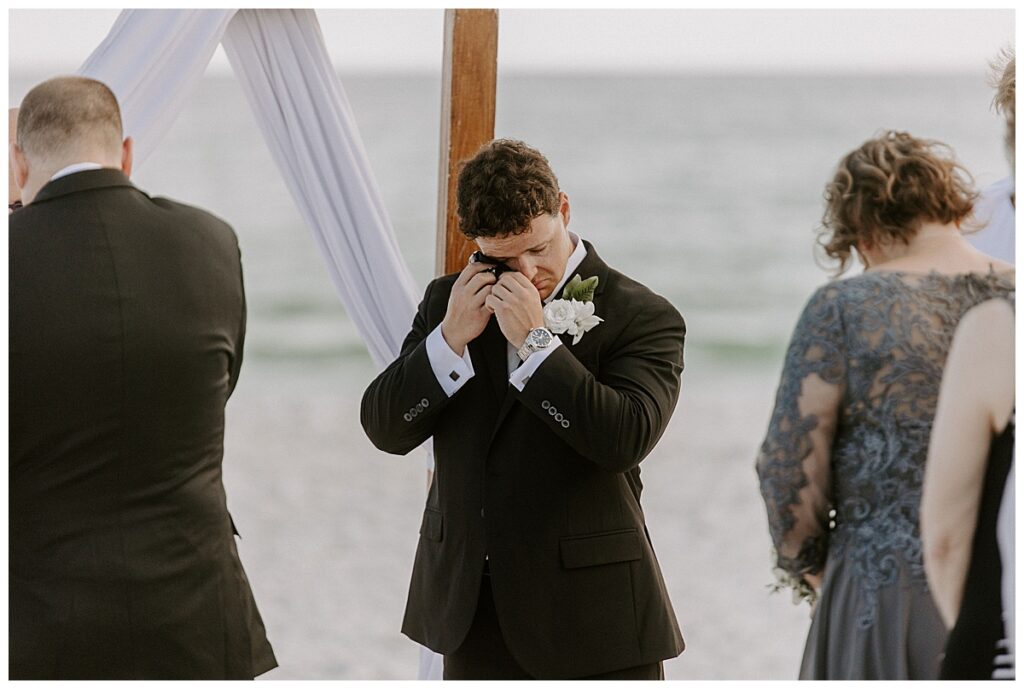 groom crying
