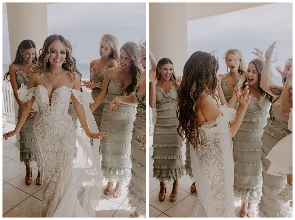 bride and bridesmaids