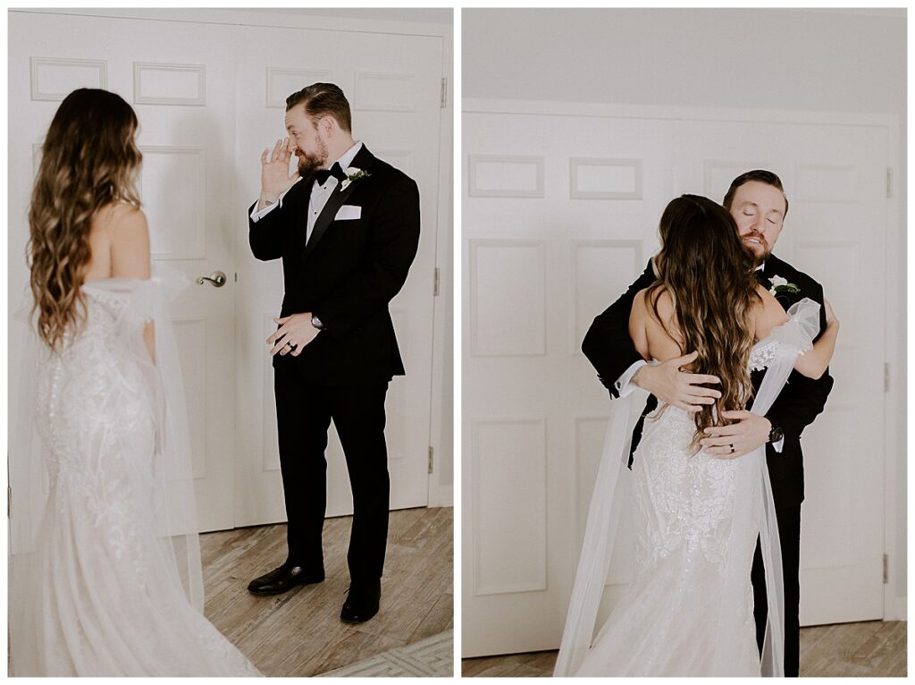 first look with bride's brother