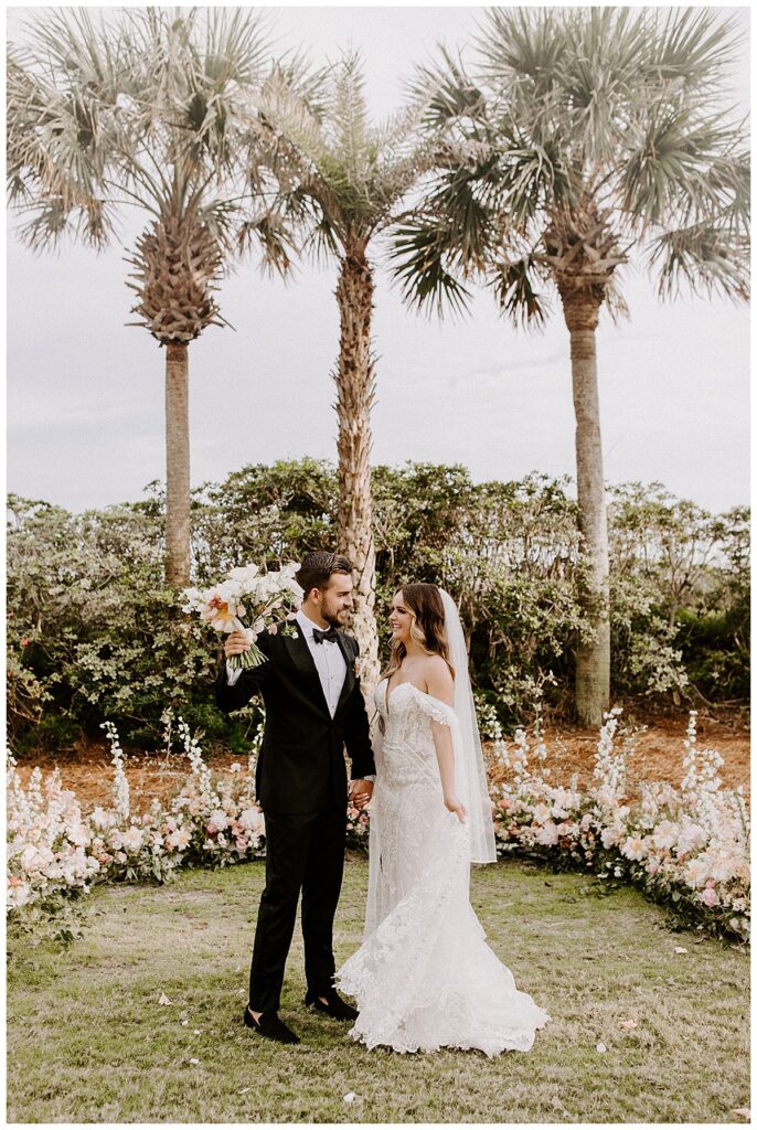 bride and groom portraits destin florida wedding