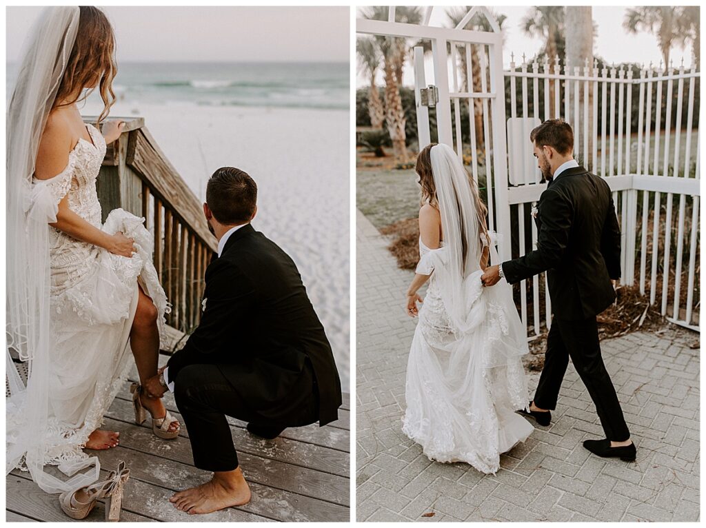 bride and groom portraits destin florida wedding