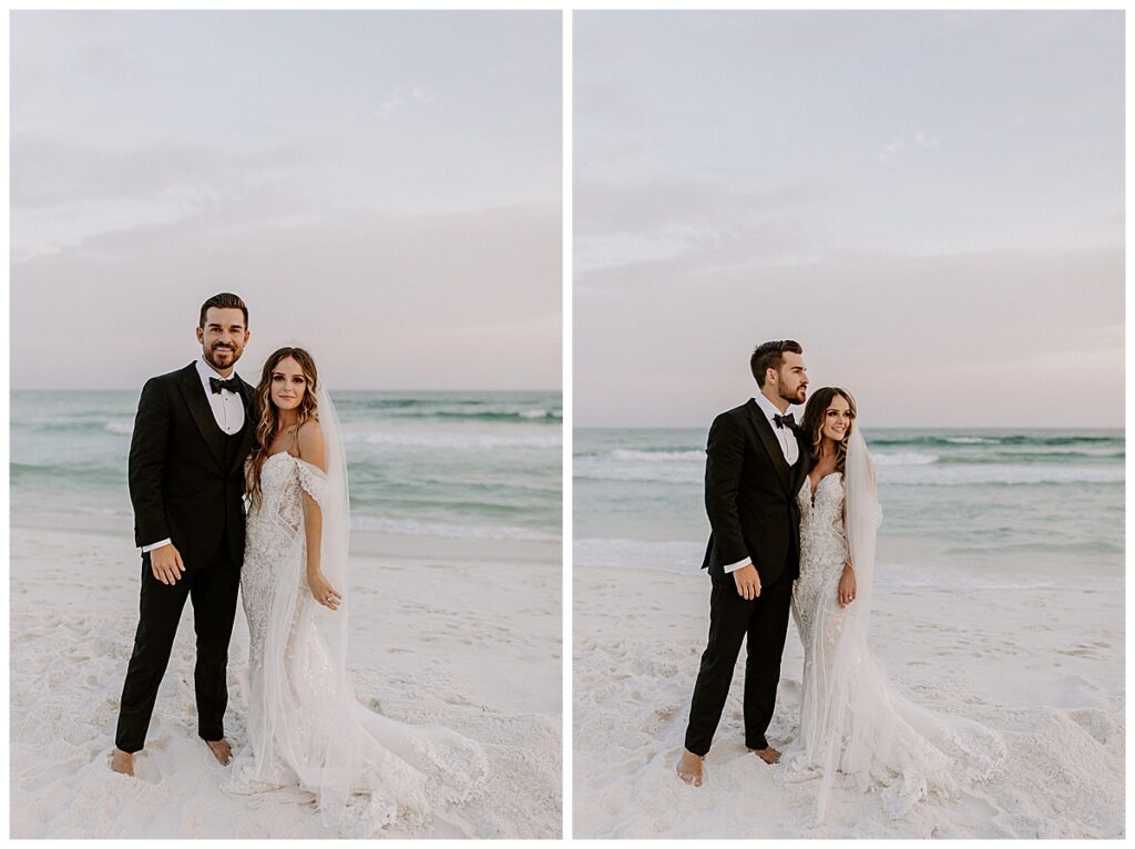 bride and groom portraits destin florida wedding