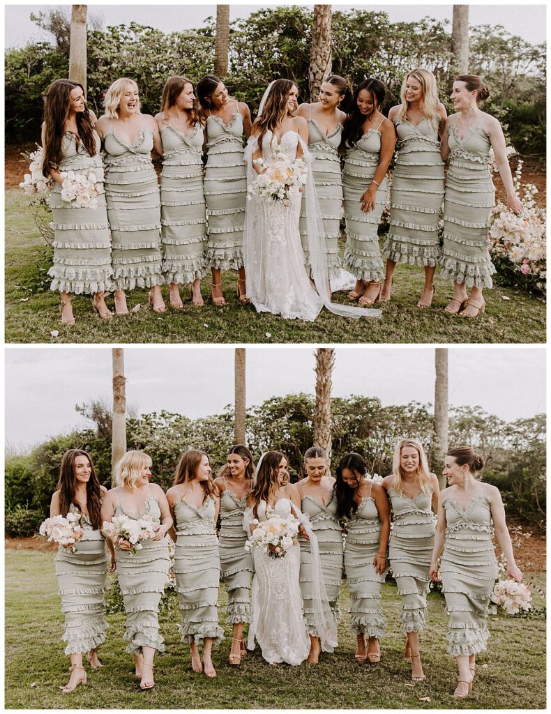 bride and bridesmaids