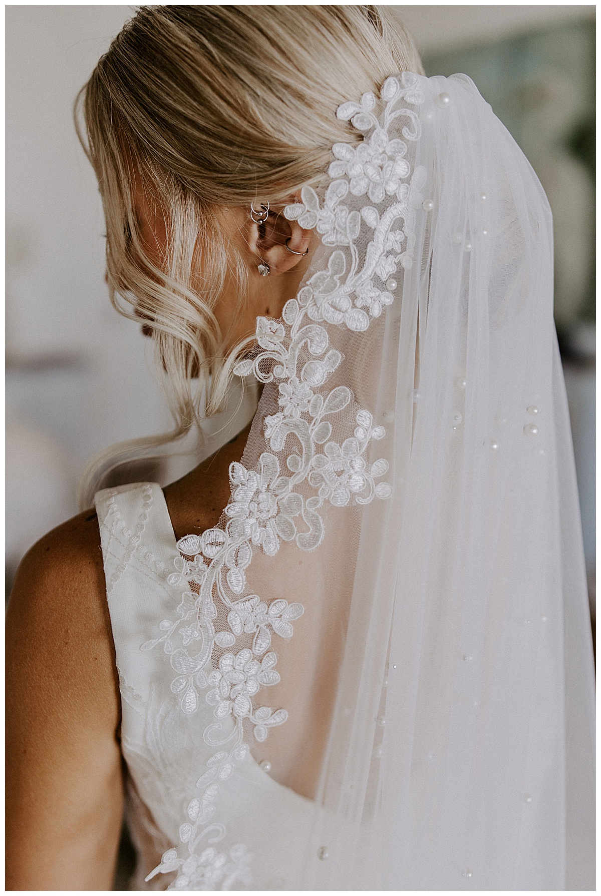 bridal profile portrait