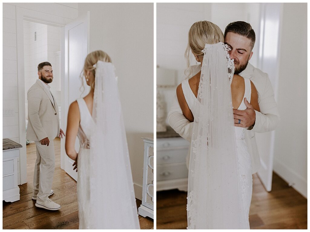 first look with bride's brother
