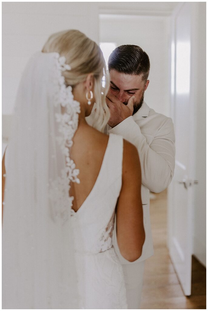 first look with bride's brother