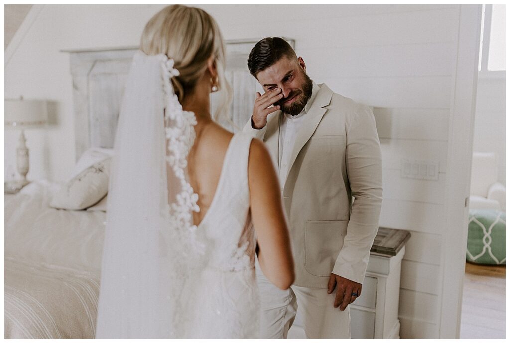 first look with bride's brother