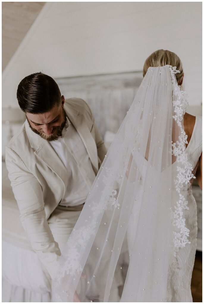 first look with bride's brother