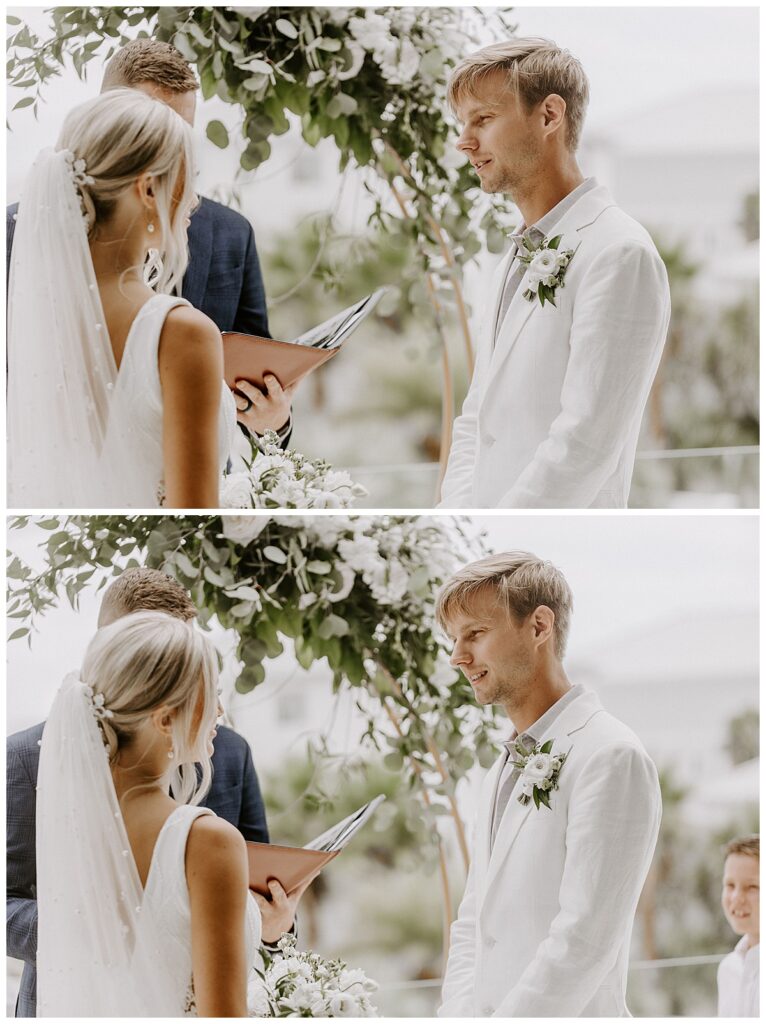 wedding ceremony at a 30a wedding