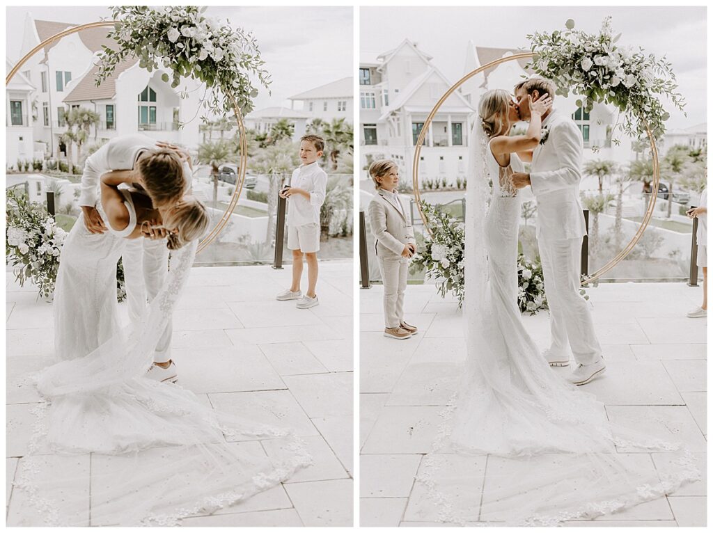 wedding ceremony at a 30a wedding