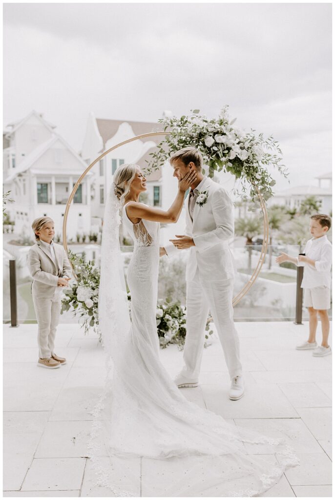 wedding ceremony at a 30a wedding