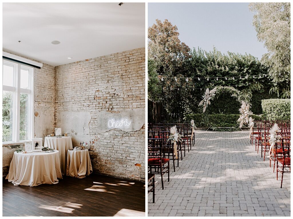 Detail shots of venue