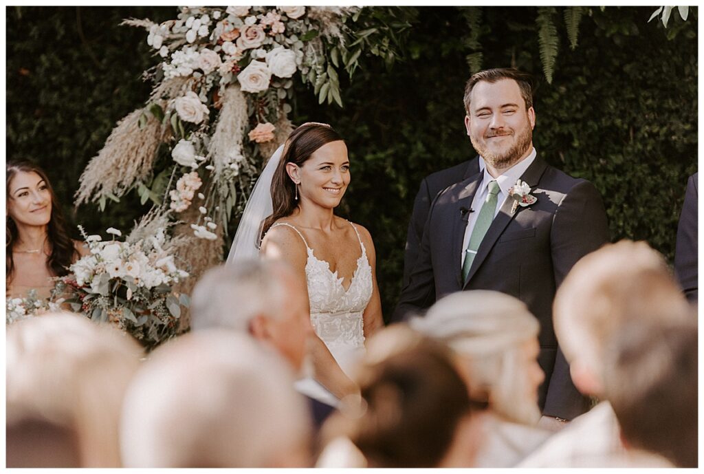 Ceremony photo of bride and groom