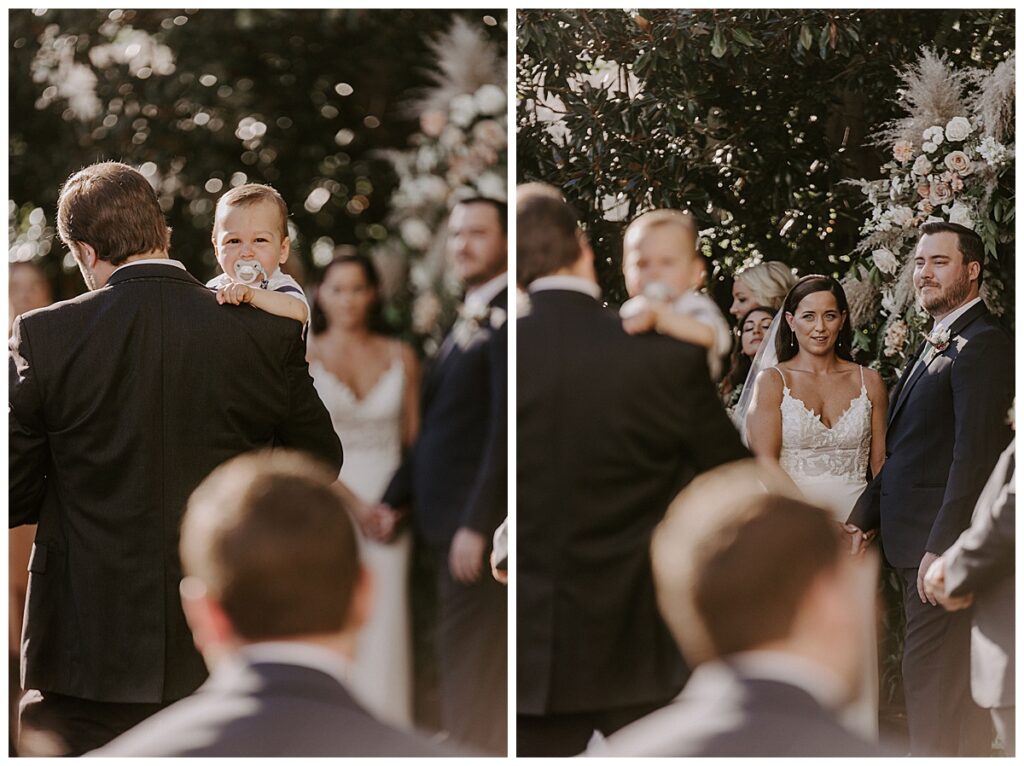 Ceremony photo of bride and groom