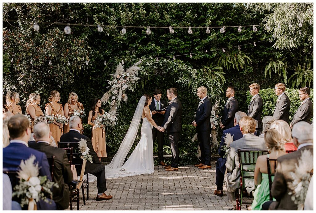 Ceremony photo of bride and groom