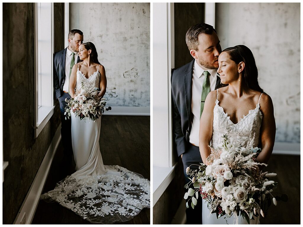 Bride and groom formal portraits