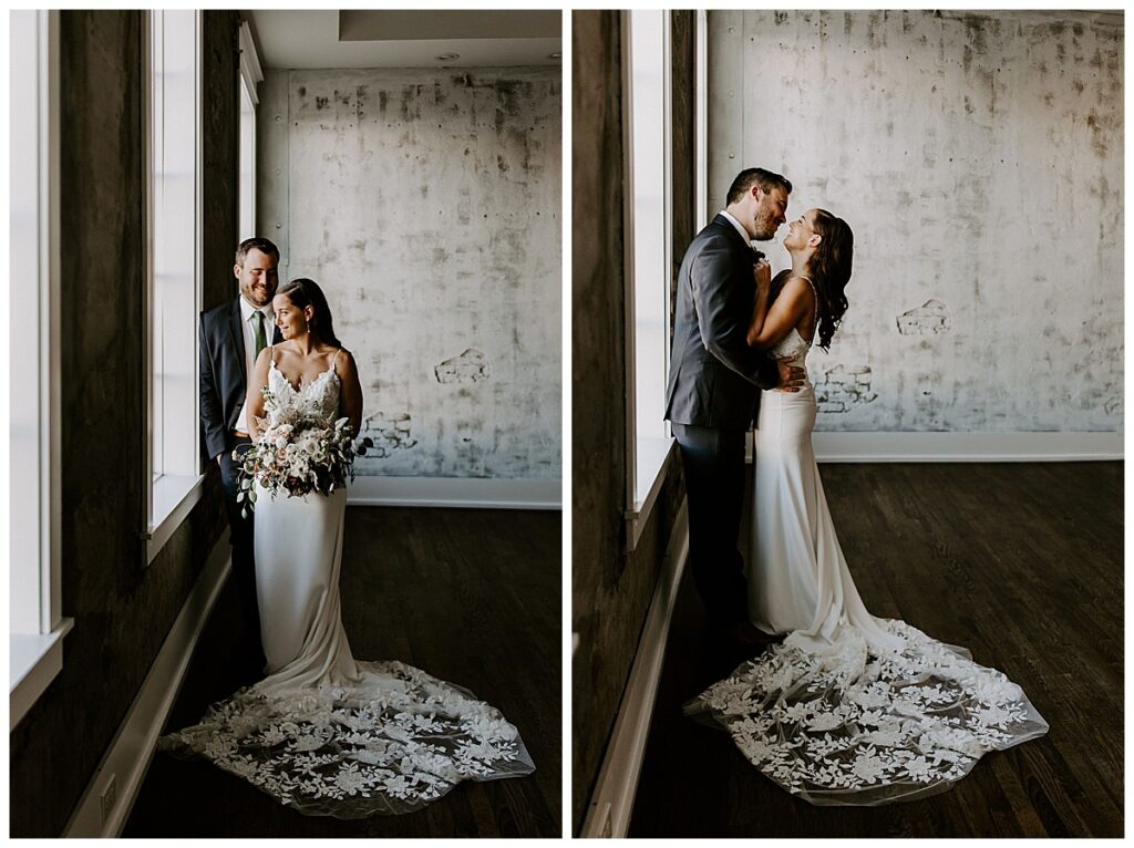 Bride and groom formal portraits