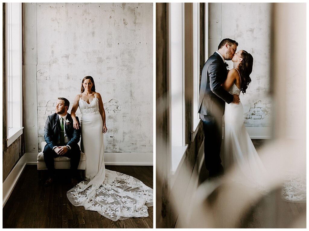 Bride and groom formal portraits