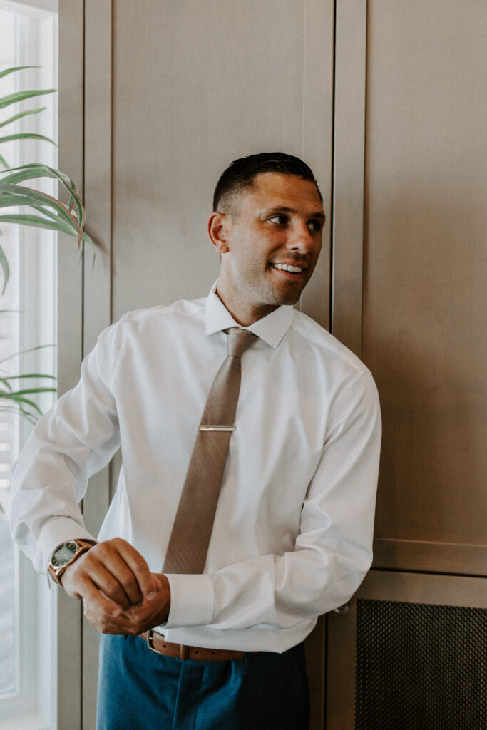 groom getting ready