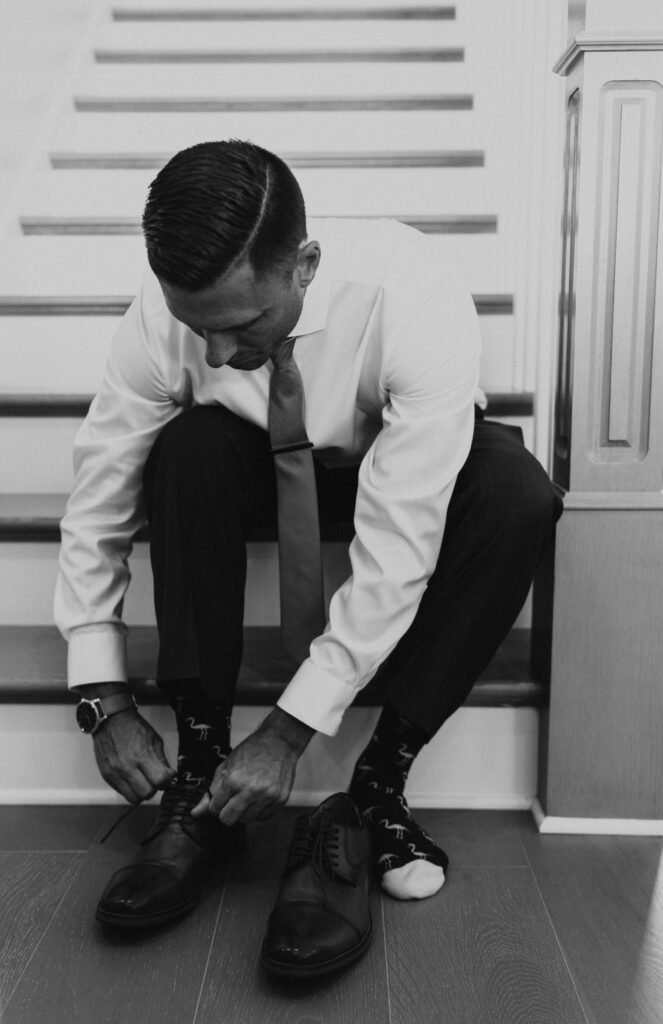 groom getting ready