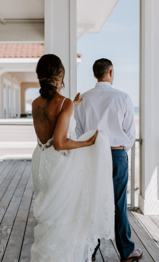 first look with couple