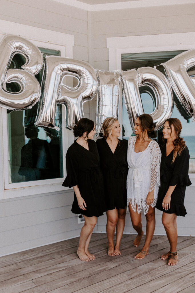 bride and bridesmaids