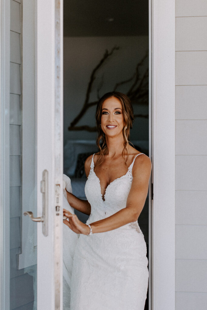 bride in doorway