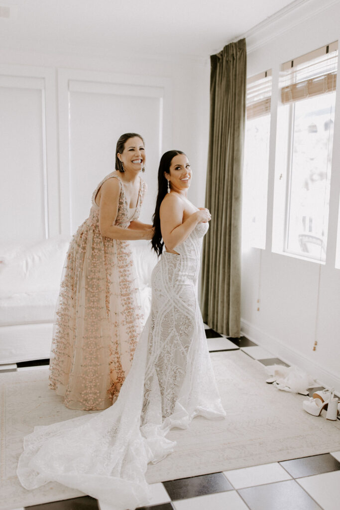 Mom and bride