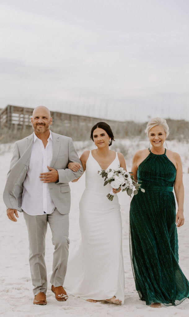 bride walking down aisle