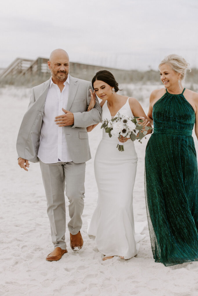 bride walking down aisle