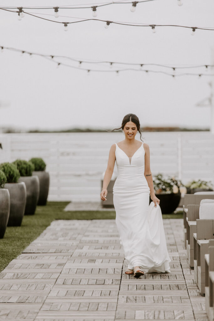 bride walking