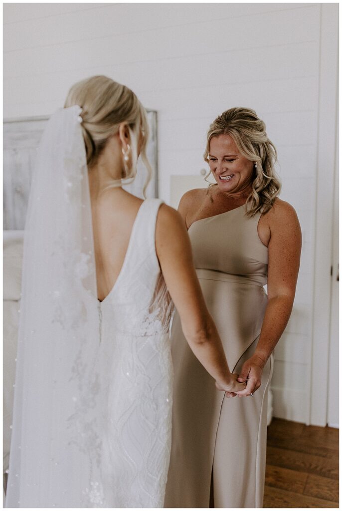 first look with bride's mom
