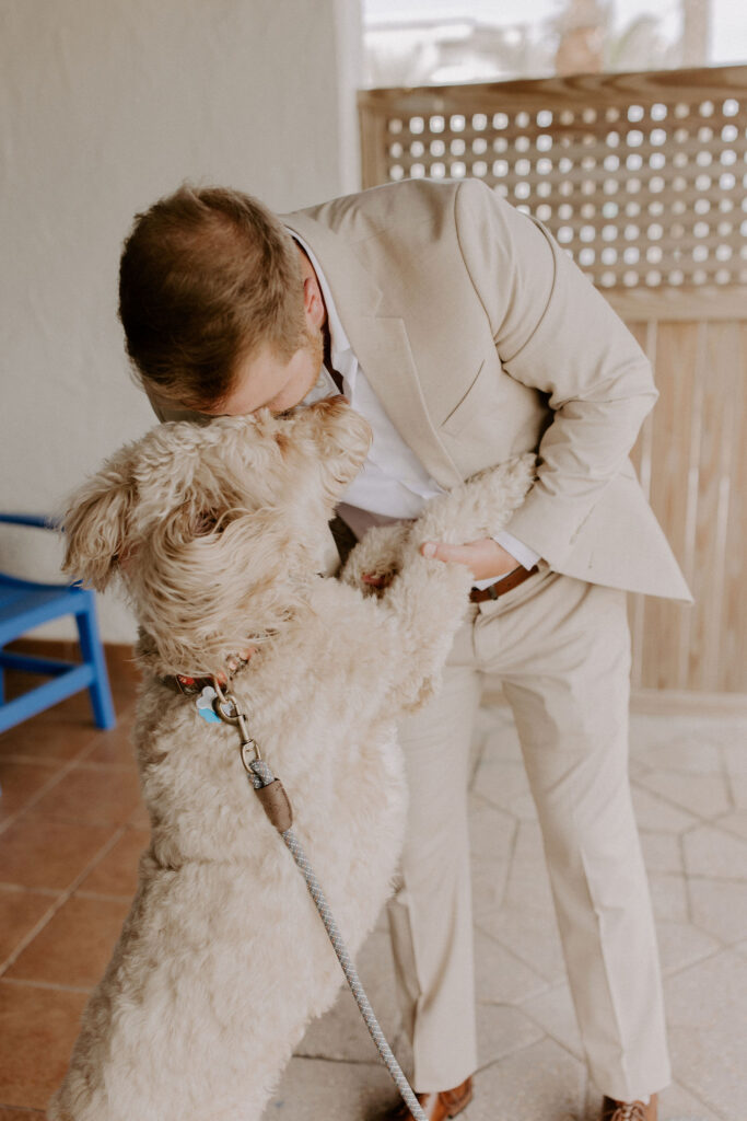 Groom with his dog