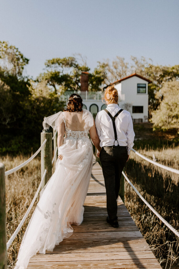 Couple at their St Augustine elopement