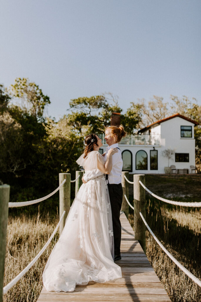 Couple at their St Augustine elopement