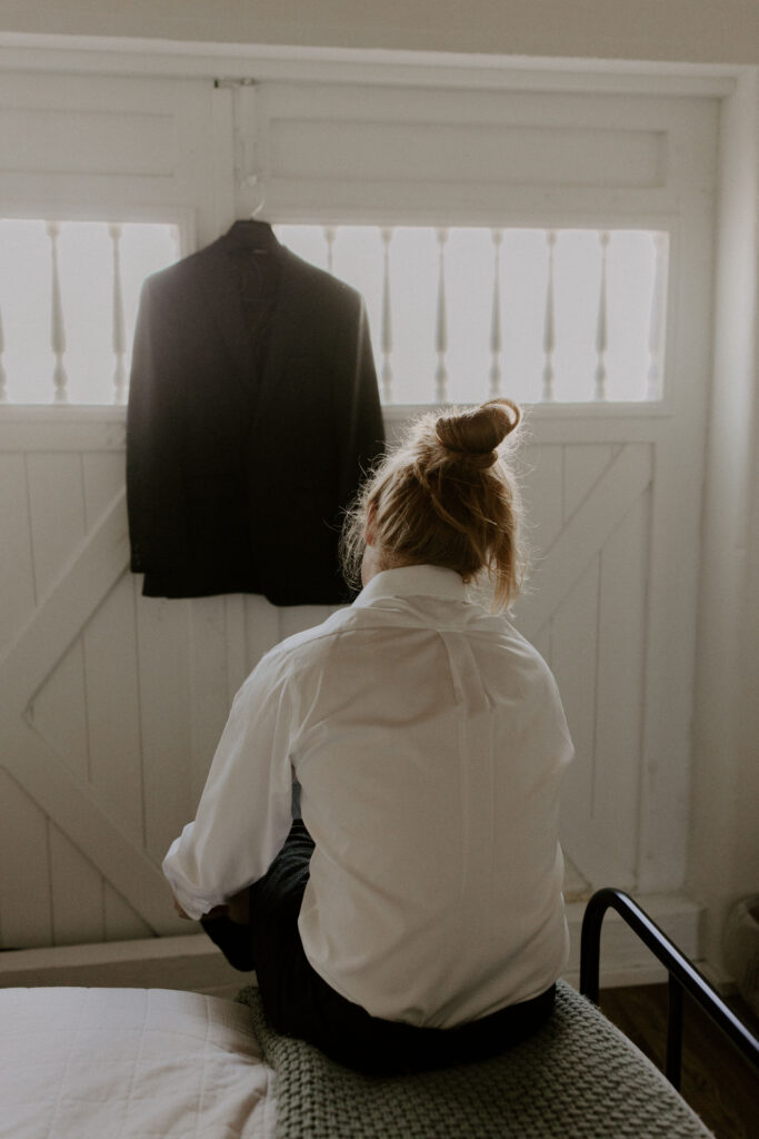 Groom getting ready for his St Augustine Elopement